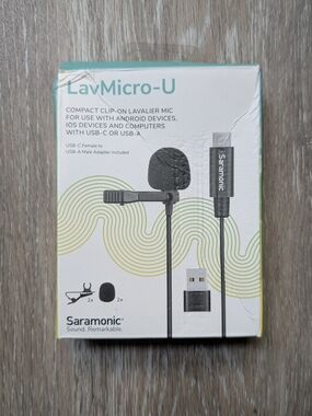 Saramonic LavMicro-U Lavalier Mic USB-C | Clip-On Mic for Phone/PC